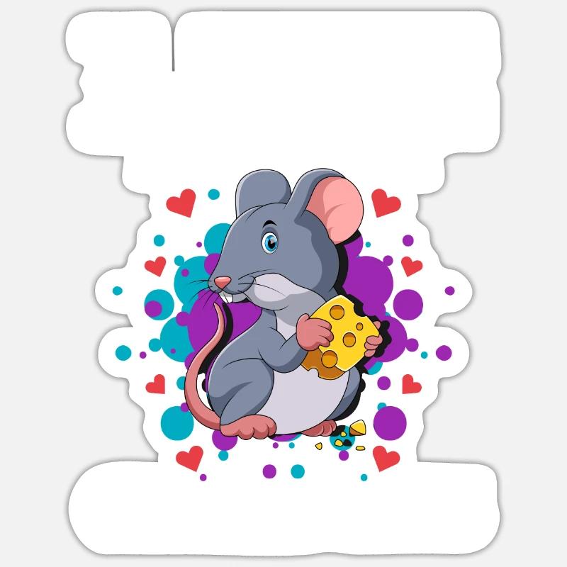 Gerbil Mouse Gift Sticker size S (10 x 10 cm)