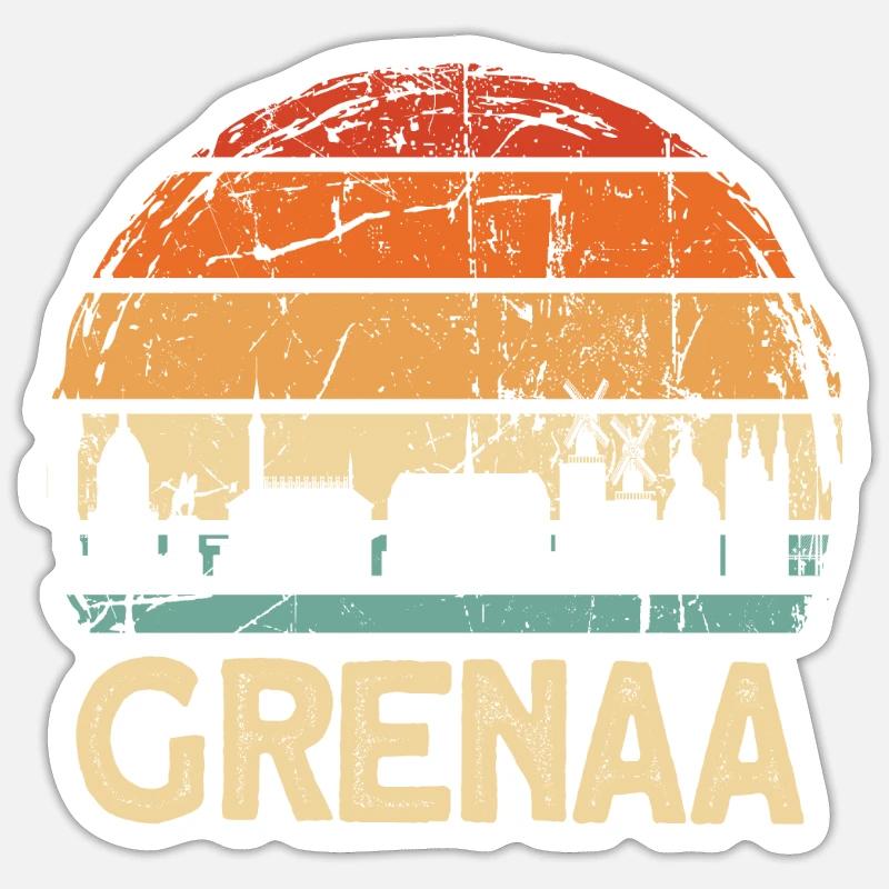 Grenaa - Sticker taille S (10 x 10 cm) - blanc mat
