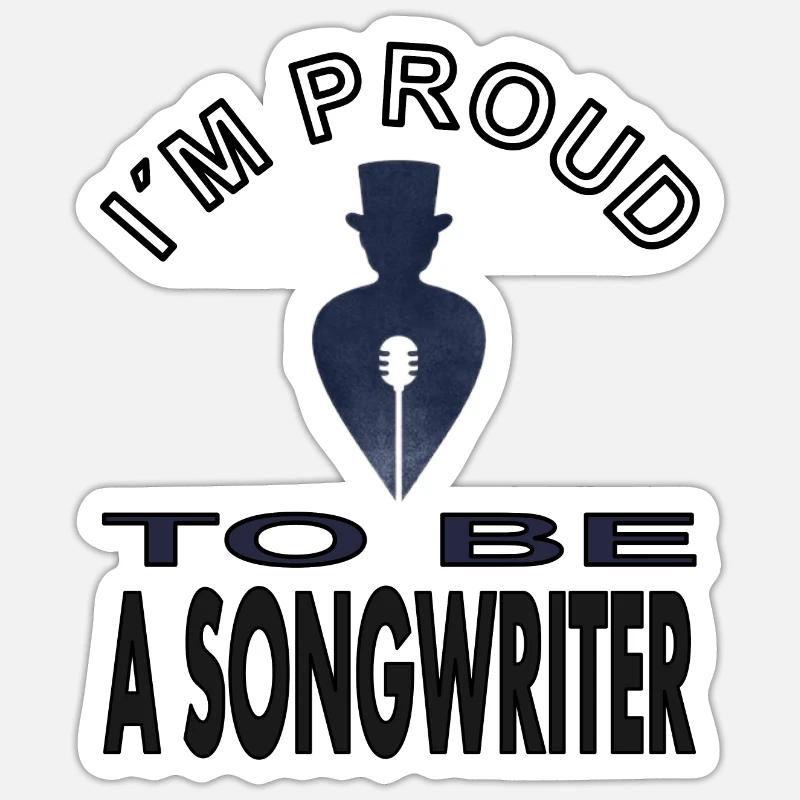 Songwriter Melodie Maestro Dirigent Geschenkidee Sticker Größe S (10 x 10 cm)