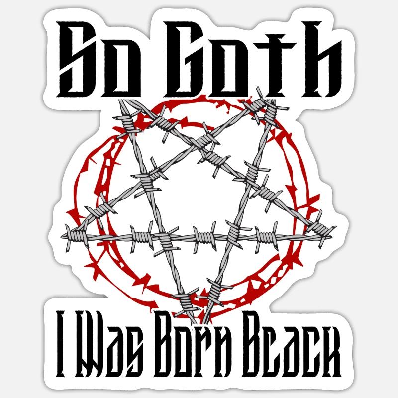 Satan Beelzebub Devil Gothic Pentagram Mystical - Sticker size S (10 x 10 cm) - white matte
