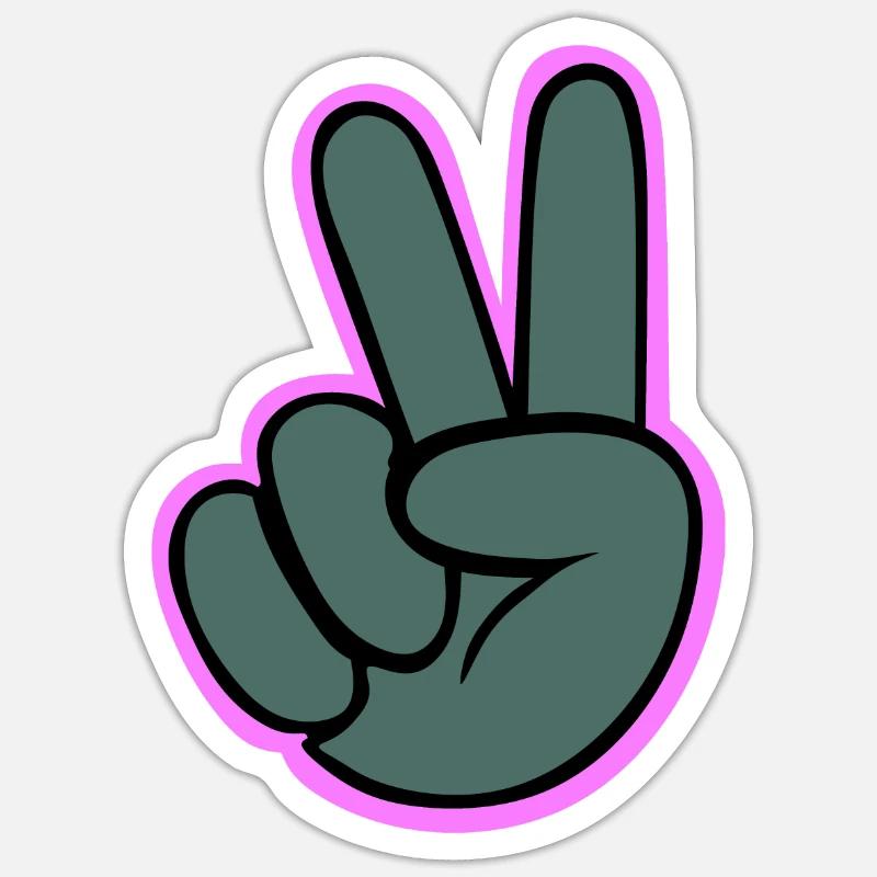 Victory Hand - Sticker size S (10 x 10 cm) - white matte
