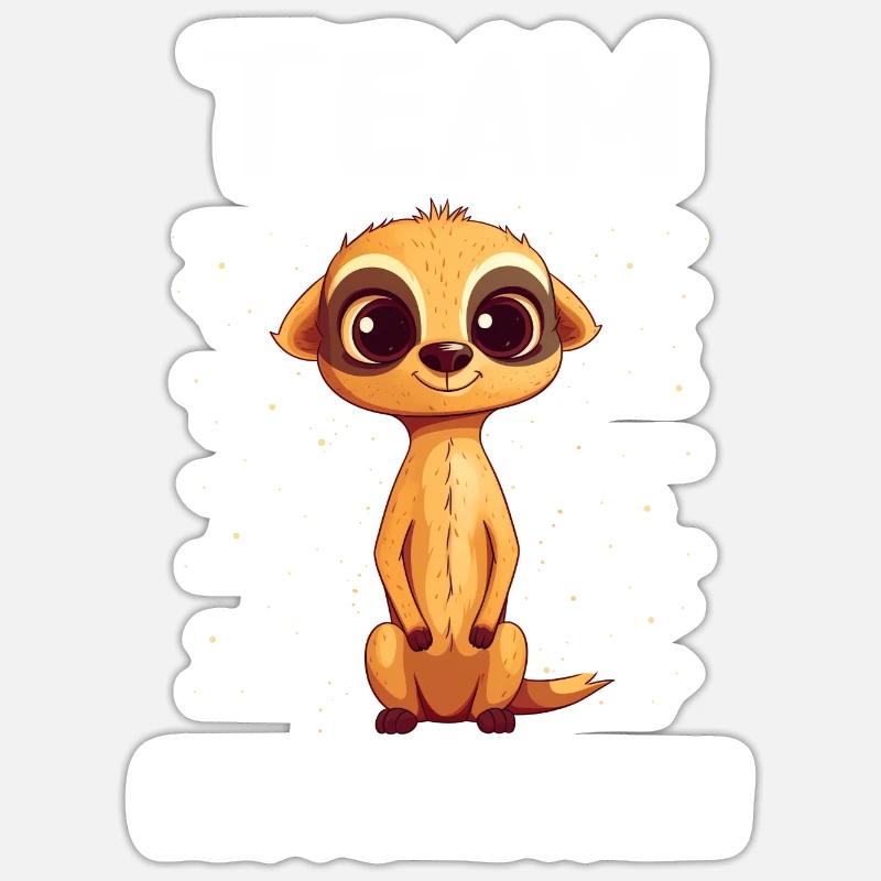 Erdmännchen Scharrtier Tier Sticker Größe S (10 x 10 cm)