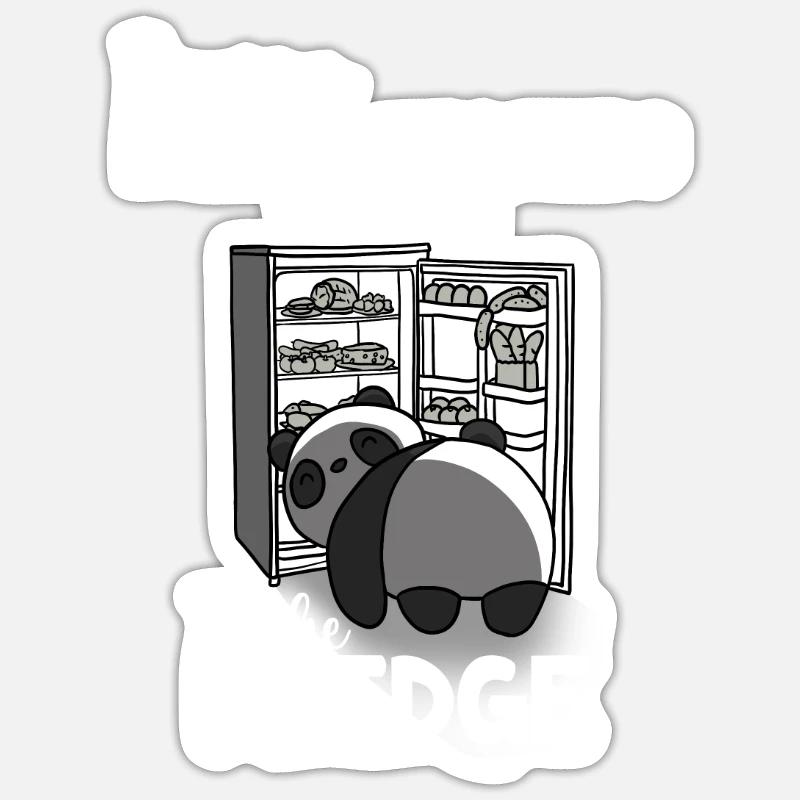 Fridge Panda Sticker size S (10 x 10 cm)