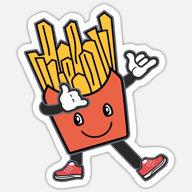 frites Sticker taille S (10 x 10 cm)