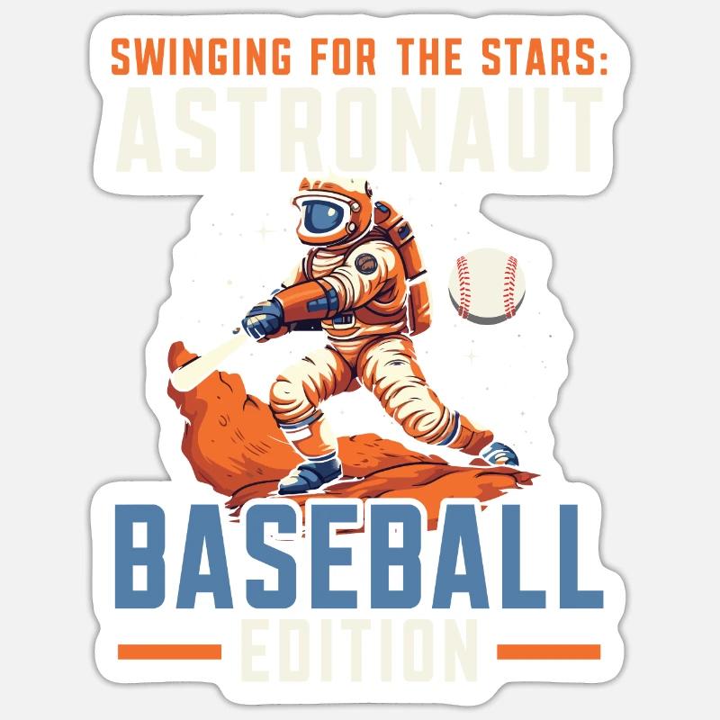 Baseball Astronaut Baseball Player Outerspace Sticker size S (10 x 10 cm)