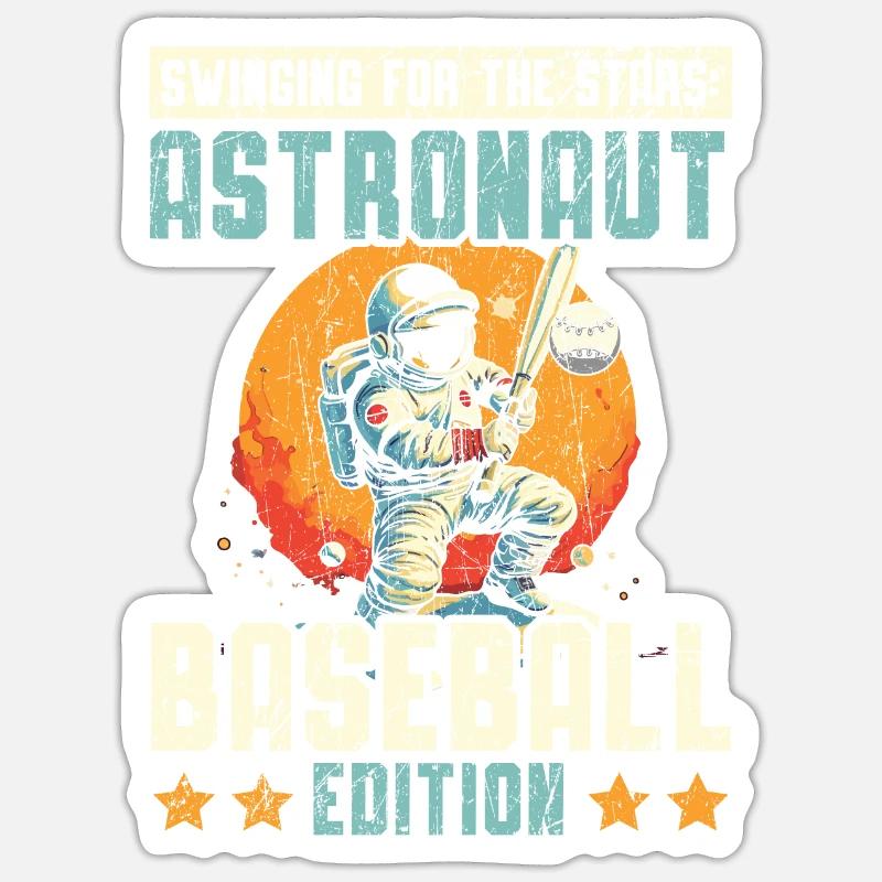 Baseball Astronaut Baseball Player Outerspace Sticker size S (10 x 10 cm)