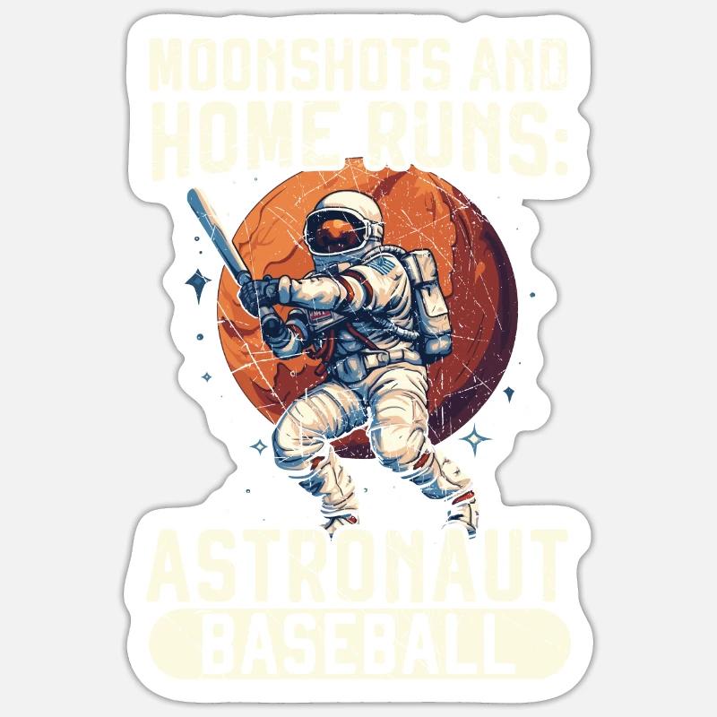 Baseball Astronaut Baseball Player Outerspace Sticker size S (10 x 10 cm)