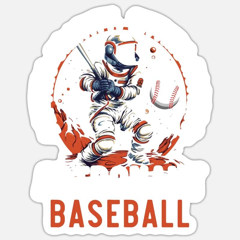 Baseball Astronaut Baseball Player Outerspace Sticker size S (10 x 10 cm)