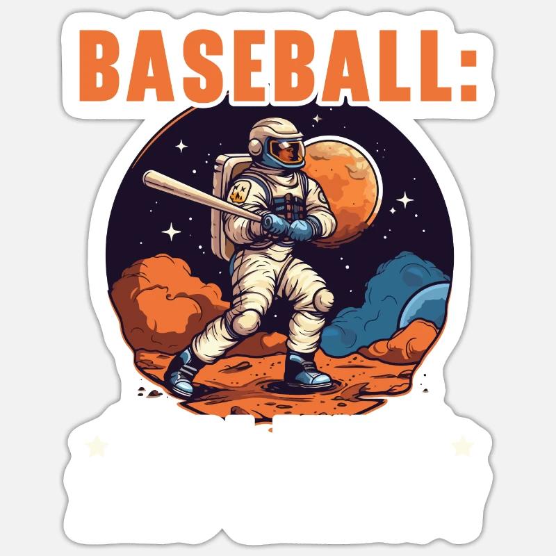Baseball Astronaut Baseball Player Outerspace Sticker size S (10 x 10 cm)