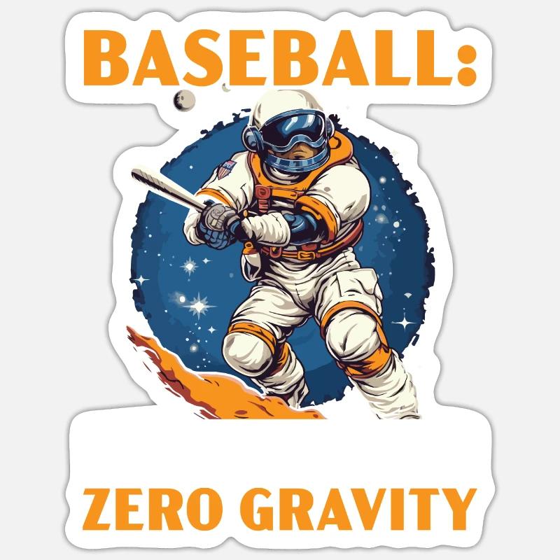 Baseball Astronaut Baseball Player Outerspace Sticker size S (10 x 10 cm)