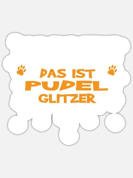 Hundezubehör Pudel Hundebesitzer - Sticker Größe S (10 x 10 cm) - Mattweiß