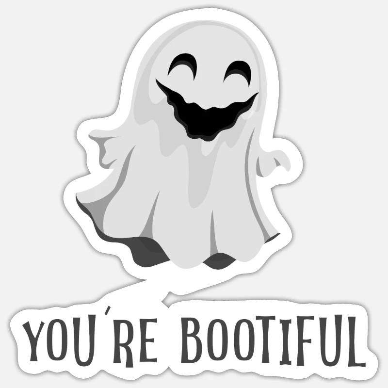 you ́re bootiful boo ghost Sticker size S (10 x 10 cm)