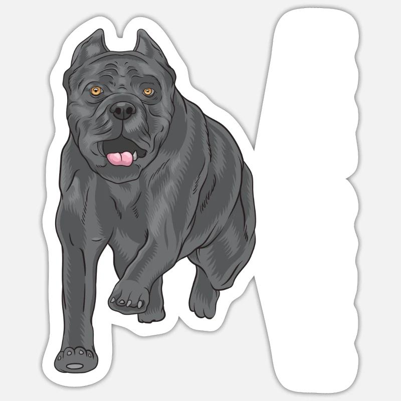 Cane Corso - Sticker Größe S (10 x 10 cm) - Mattweiß