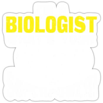 Biology Gift Biologist - Sticker size S (10 x 10 cm) - white matte - Front