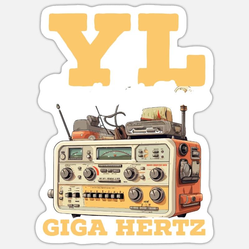 Ham Radio Operator Morse Code Radioactivity Sticker size S (10 x 10 cm)