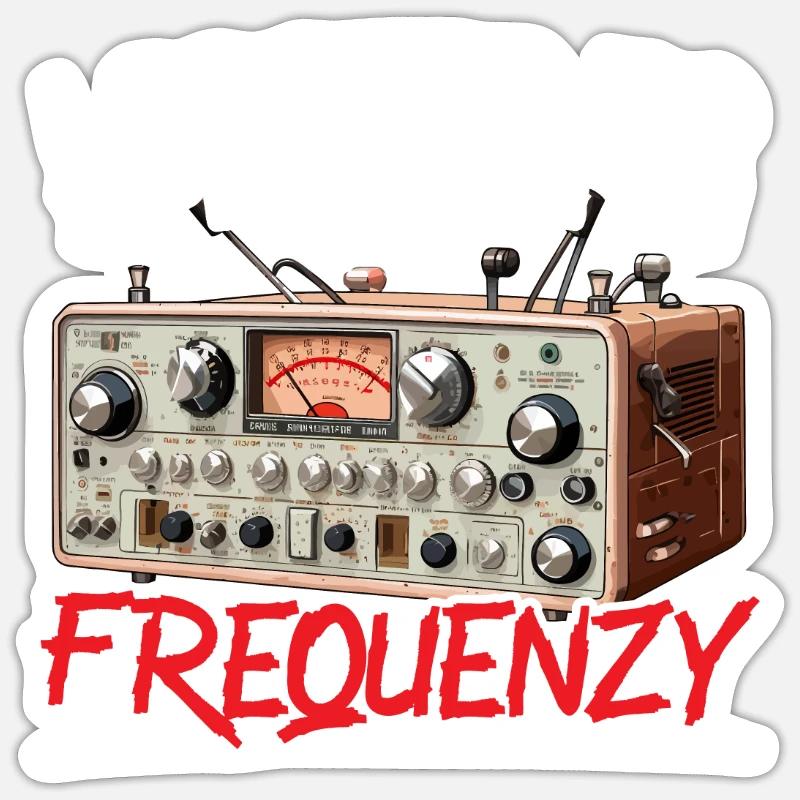 Ham Radio Operator Morse Code Radioactivity Sticker size S (10 x 10 cm)