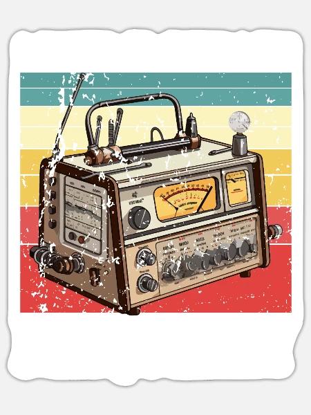 Amateurfunker Morsecode Radioaktivität - Sticker Größe S (10 x 10 cm) - Mattweiß
