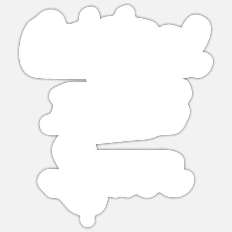 Original 100% Lasse - Sticker taille S (10 x 10 cm) - blanc mat