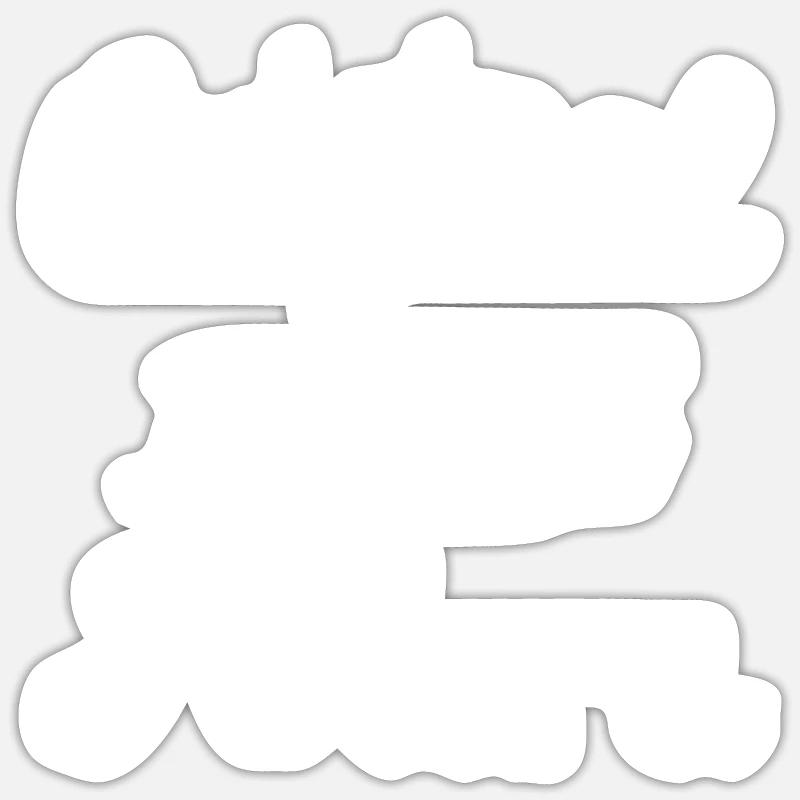 Original 100% Klara - Sticker taille S (10 x 10 cm) - blanc mat