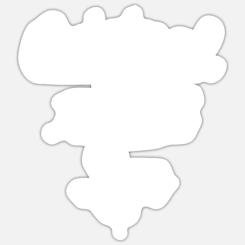 Original 100% Lion - Sticker taille S (10 x 10 cm) - blanc mat