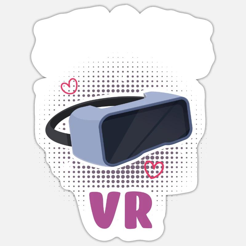 Virtual Reality VR Gift - Sticker size S (10 x 10 cm) - white matte