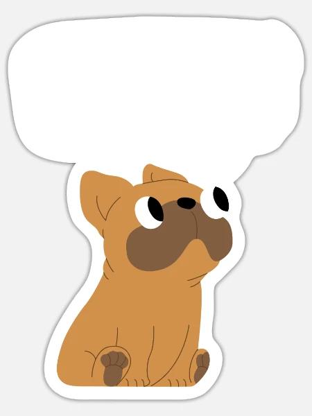 Oui Oui Merci - Sticker Größe S (10 x 10 cm) - Mattweiß