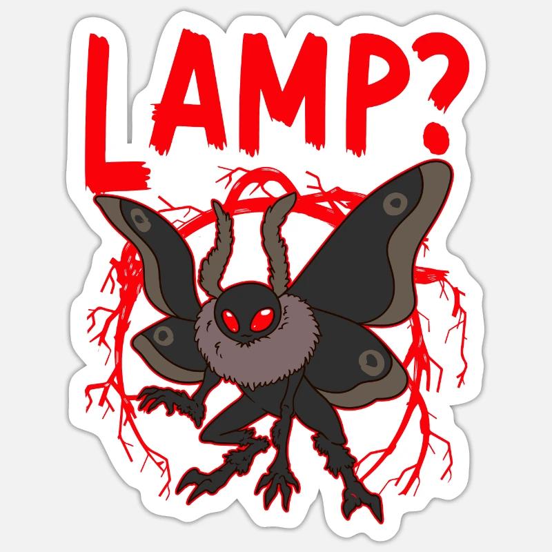Mothman Cryptid Folklore - Sticker size S (10 x 10 cm) - white matte
