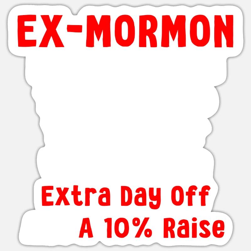 Post-Mormon Exmo - Sticker taille S (10 x 10 cm) - blanc mat