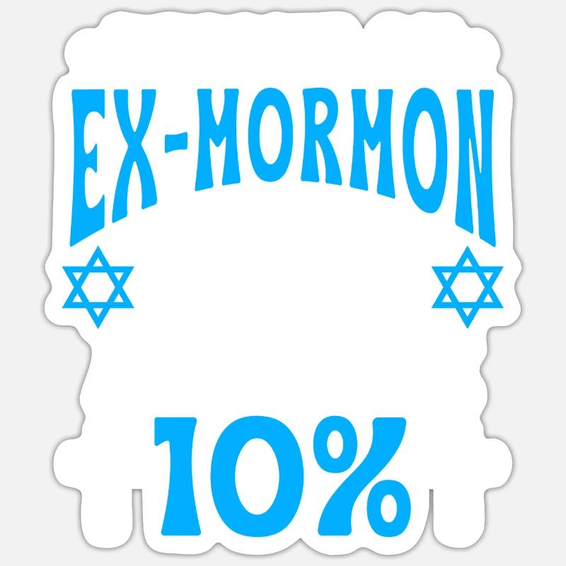 Post-Mormon Exmo - Sticker taille S (10 x 10 cm) - blanc mat