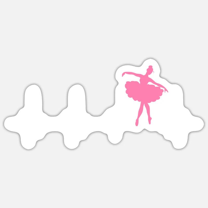 Ballet Danseuse Danse Ballerine - Sticker taille S (10 x 10 cm) - blanc mat