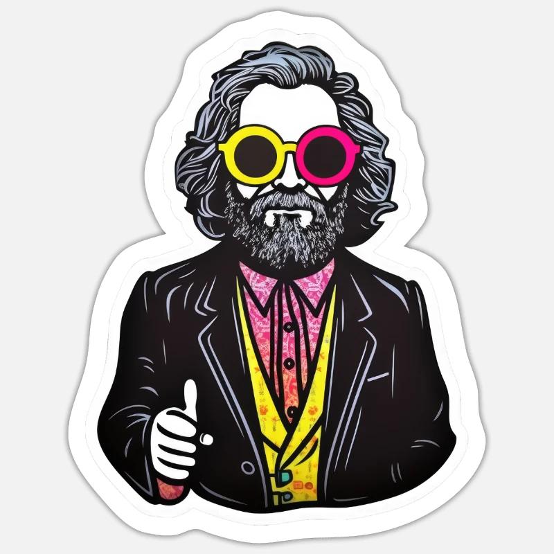 Le communisme a quitté le marxisme Karl Marx - Sticker taille S (10 x 10 cm) - blanc mat