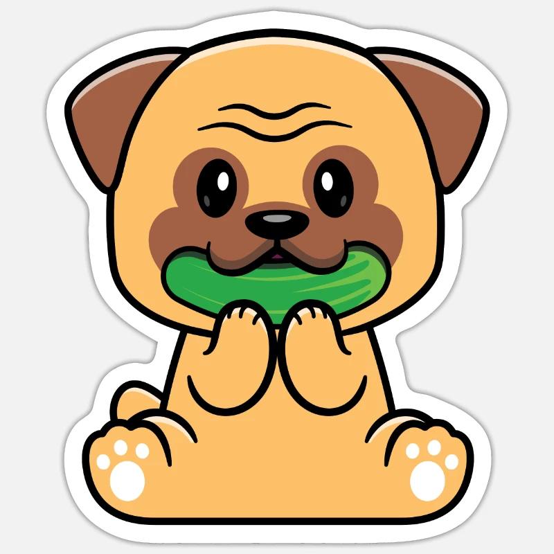 Courgette - Sticker size S (10 x 10 cm) - white matte