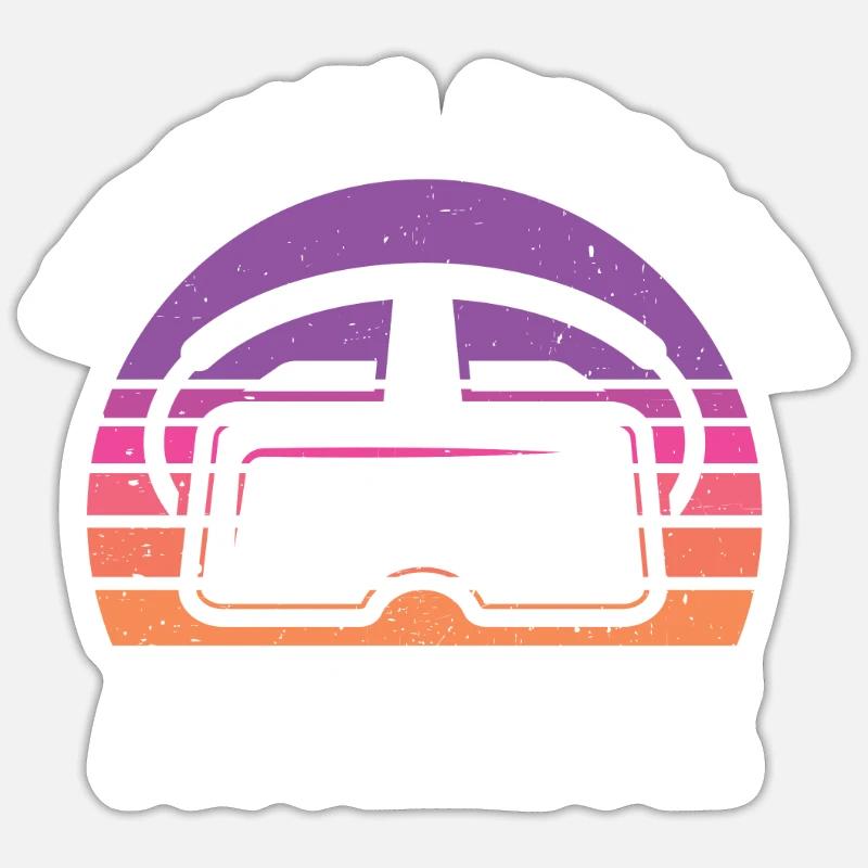 Virtual Reality VR Gift - Sticker size S (10 x 10 cm) - white matte