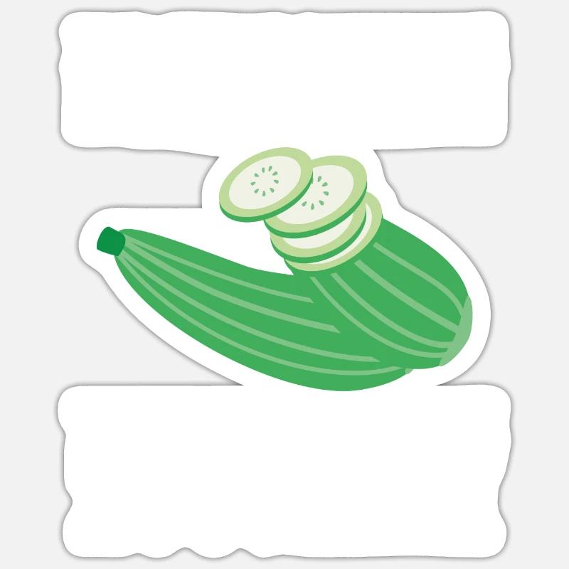 Courgette - Sticker taille S (10 x 10 cm) - blanc mat