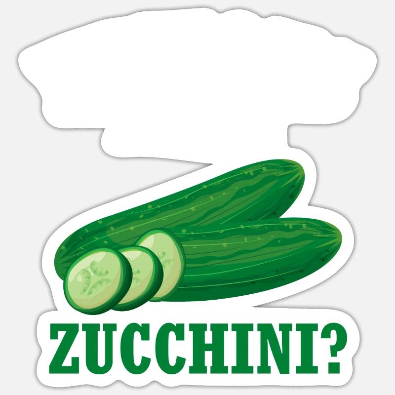 Zucchina - Sticker formato S (10 x 10 cm) - bianco opaco