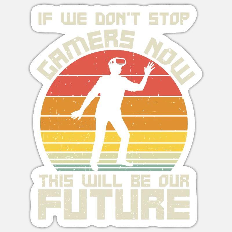 Virtual Reality VR Gift - Sticker size S (10 x 10 cm) - white matte