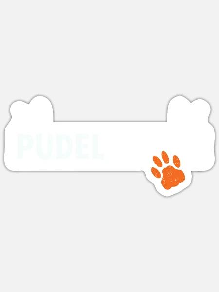 Hundezubehör Pudel Hundebesitzer - Sticker Größe S (10 x 10 cm) - Mattweiß