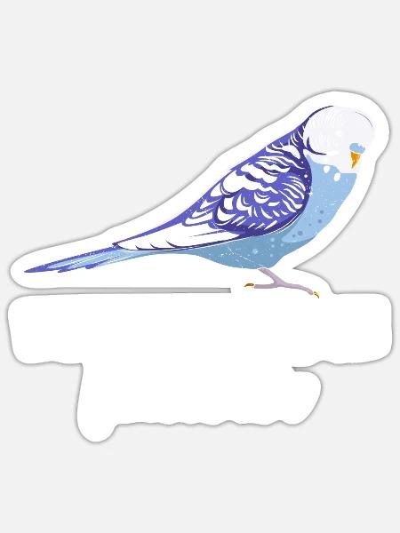 Vogelfreund Wellensittich Flüsterer Sittiche - Sticker Größe S (10 x 10 cm) - Mattweiß