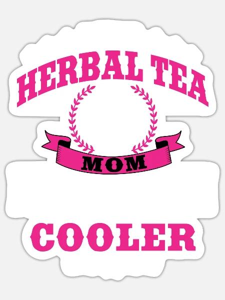 Lustige Kräutertee Mama Design Frauen - Sticker Größe S (10 x 10 cm) - Mattweiß