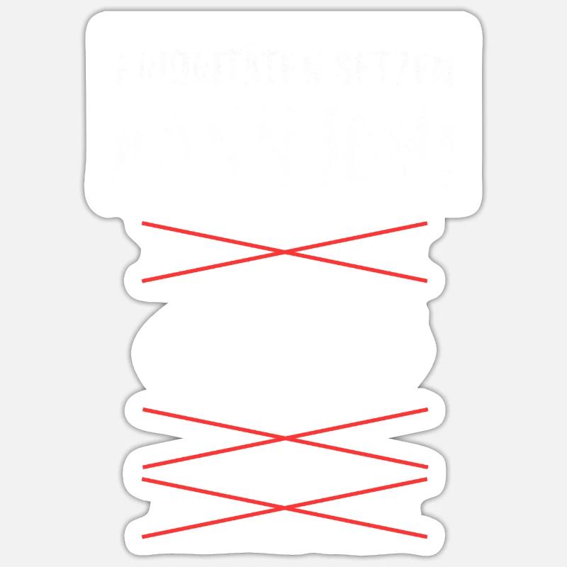 Schneidern Nähen - Sticker Größe S (10 x 10 cm) - Mattweiß