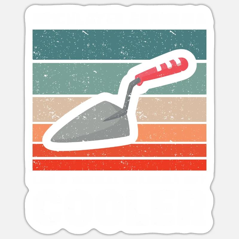 Maçon Don Profession Dire Maçon - Sticker taille S (10 x 10 cm) - blanc mat