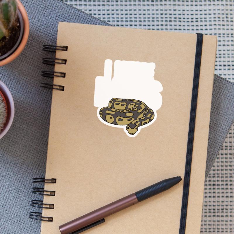 Serpent python boule Sticker taille S (10 x 10 cm)