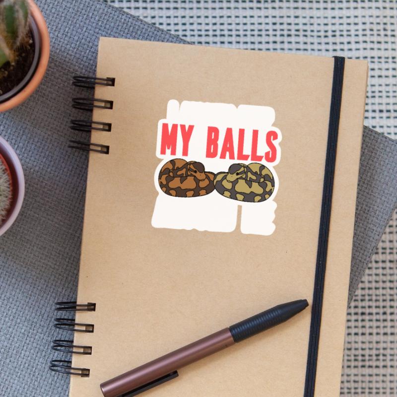 Ball python snake Sticker size S (10 x 10 cm)