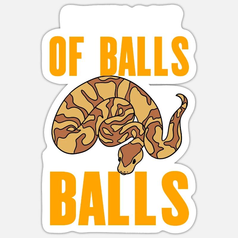 Ball Python Snake - Sticker size S (10 x 10 cm) - white matte