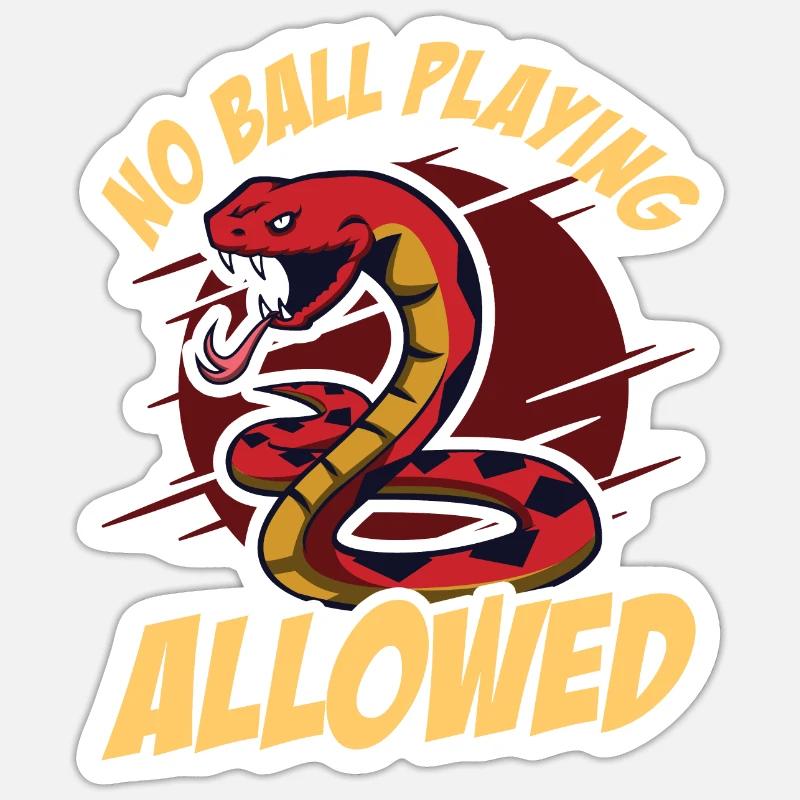 Kugelpython Schlange - Sticker Größe S (10 x 10 cm) - Mattweiß