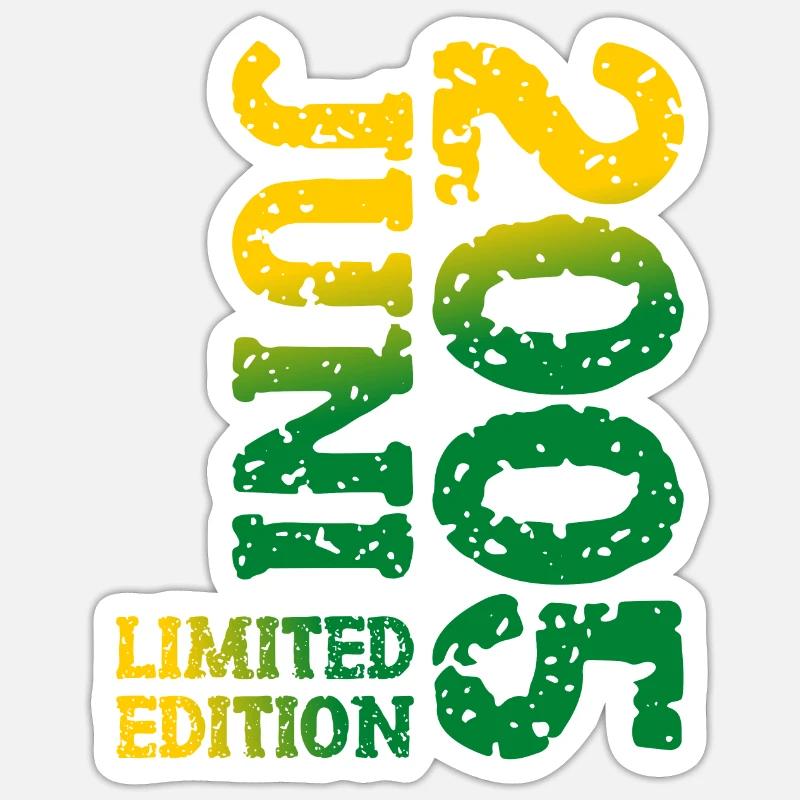 2005 Juni Limited Edition Geburtstag Geschenk - Sticker Größe S (10 x 10 cm) - Mattweiß