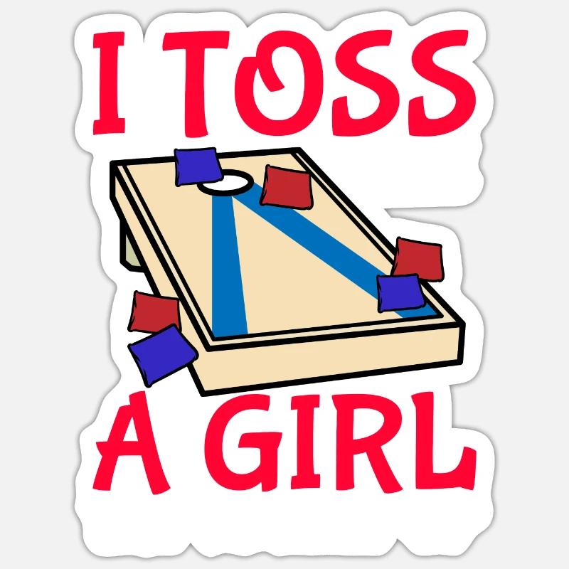 Trou de maïs Cornhole Sticker taille S (10 x 10 cm)