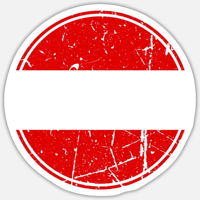 Austria Austrian flag Austrian - Sticker size S (10 x 10 cm) - white matte
