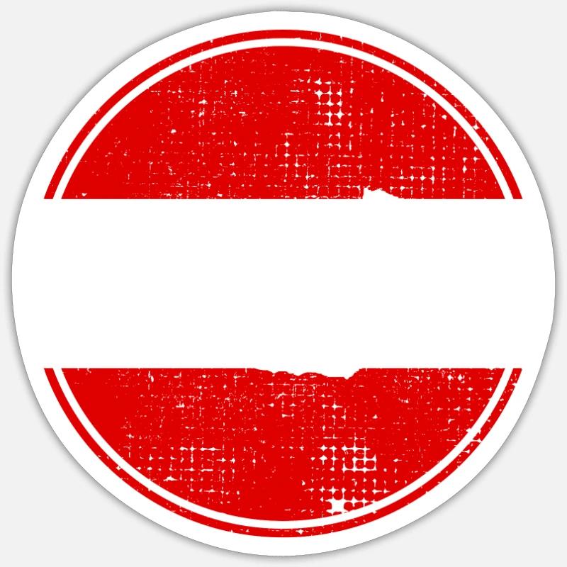 Austria Map Austrian flag - Sticker size S (10 x 10 cm) - white matte