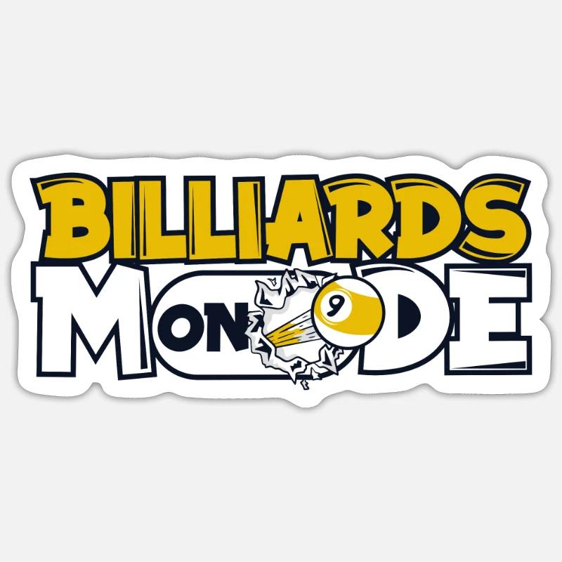 Mode billard sur billard table de billard Sticker taille S (10 x 10 cm)